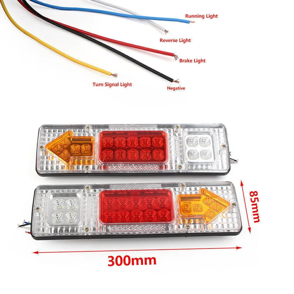 19 LED Rear Tail Light Brake Turn Signal Reverse Lamp for Trailers Trucks (12V)