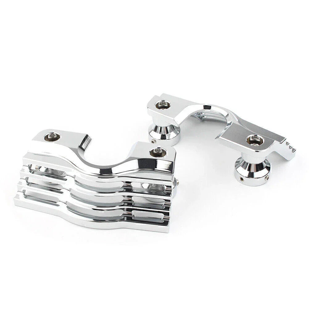Chrome Finned Slotted Head Bolt Spark Plug Covers for Harley Touring