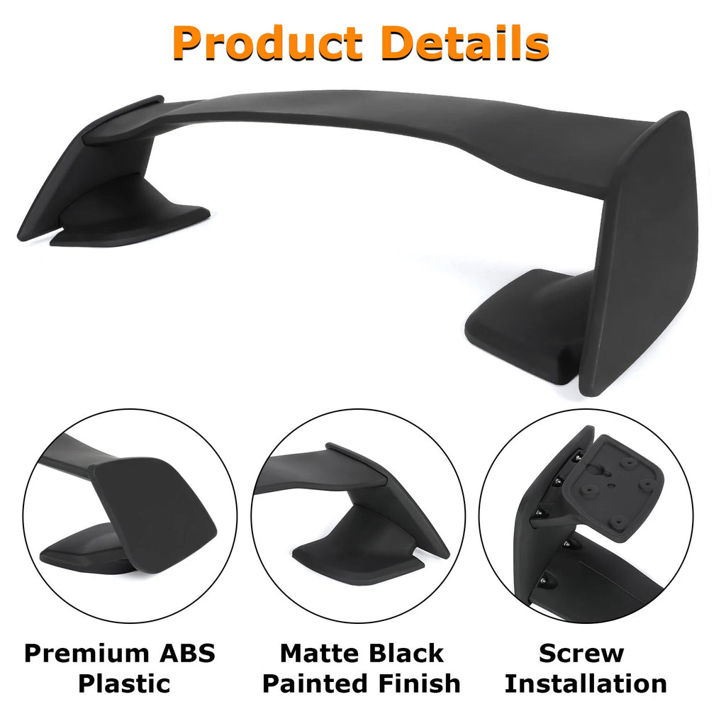 Matte Black Rear Trunk Spoiler Wing for Subaru WRX/WRX STI (2015–2021)