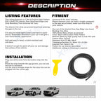 Carbon Fiber Texture Door Gap Edge Line Strip Insert for Car (-)