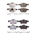 PowerStop 2X Front Rear Carbon Fiber Ceramic Brake Pad Kit for Volvo C70 C-Max V50