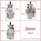 26mm Carburetor for ATV Go Kart Motorcycle (PWK26 Keihin KOSO OKO)