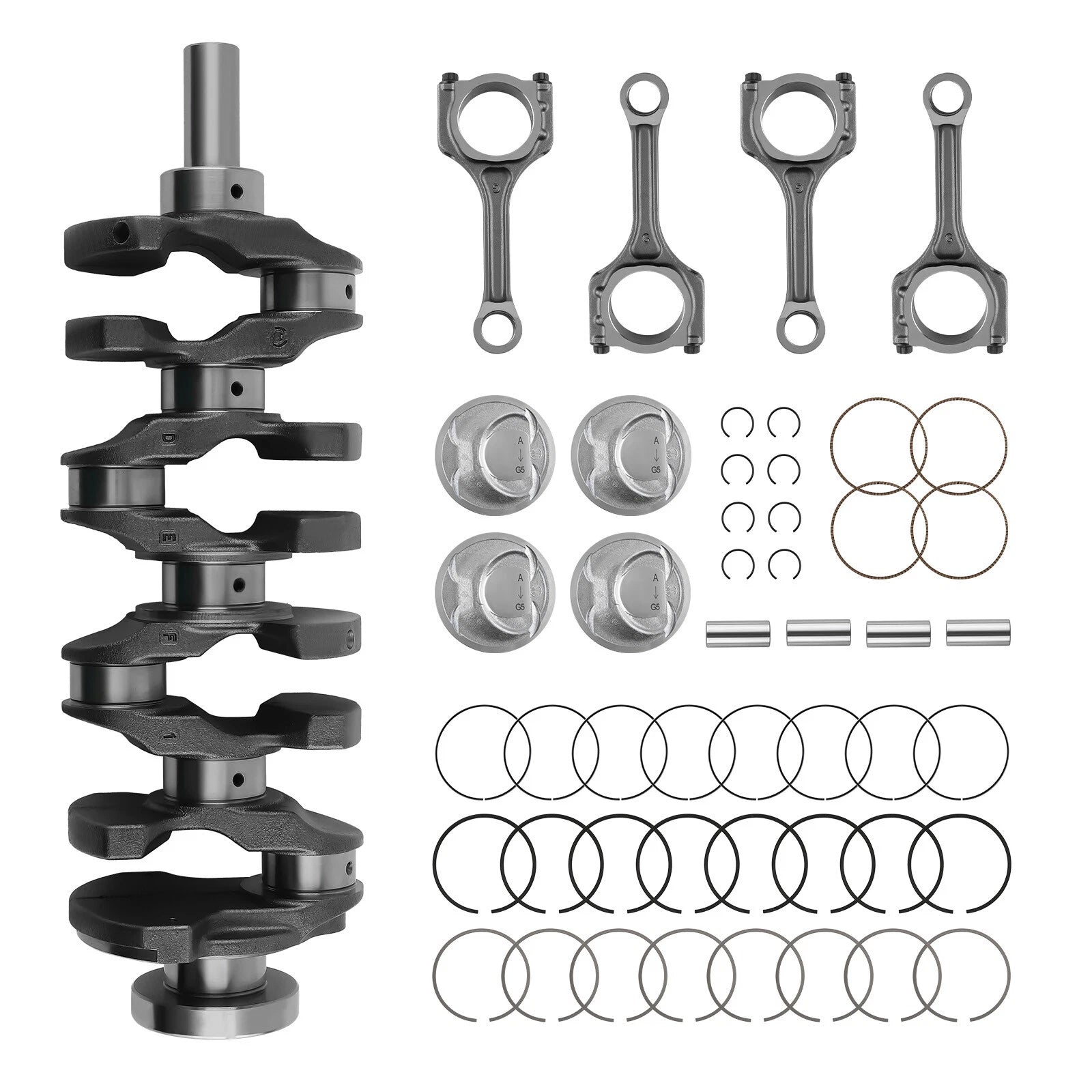 Set of 4 Rods & Pistons for Hyundai Sonata Kia Optima (2011–2019)