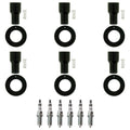 Set of 6 NGK Laser Iridium Spark Plugs & Coil Boots for GS350 GS450h IS250