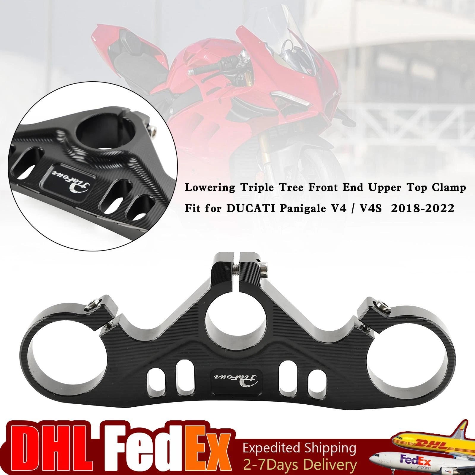 Lowering Triple Tree Front Upper Top Clamp for Ducati Panigale V4/V4S (2018–2022) #2