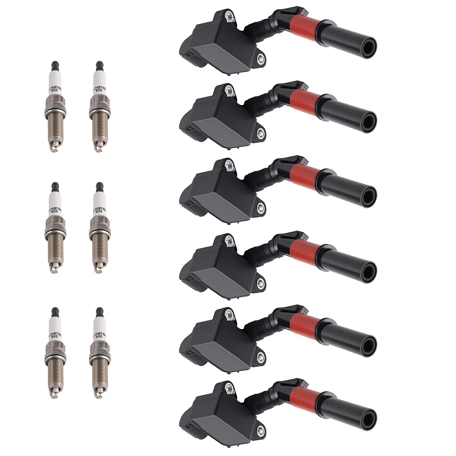 6x Ignition Coil & Spark Plug Set for Mercedes-Benz ML350 (2012–2015) UF748