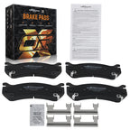 Set of 4 Brake Pads for Chevy Silverado 1500 2500 3500 (1999–2006) D785