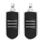 Satin Chrome Footpegs for Harley Touring Limited Softail Fatboy Sportster