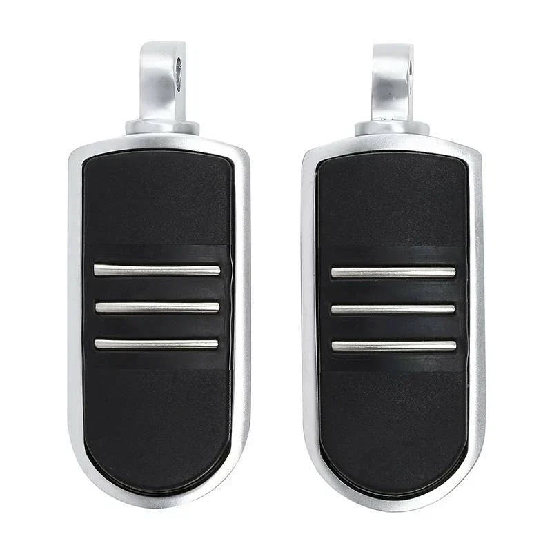 Satin Chrome Footpegs for Harley Touring Limited Softail Fatboy Sportster