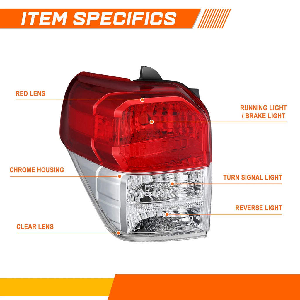 Chrome Tail Light Assembly for Toyota 4Runner (2010–2013)