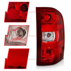 Chrome Red Clear Lens Tail Light Assembly for 2007–2014 Chevy Silverado 2500HD