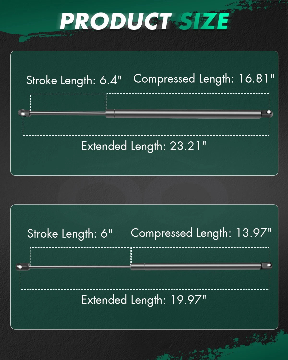 2 Lift Supports for GMC Envoy Trailblazer XL EXT (2002–2006)