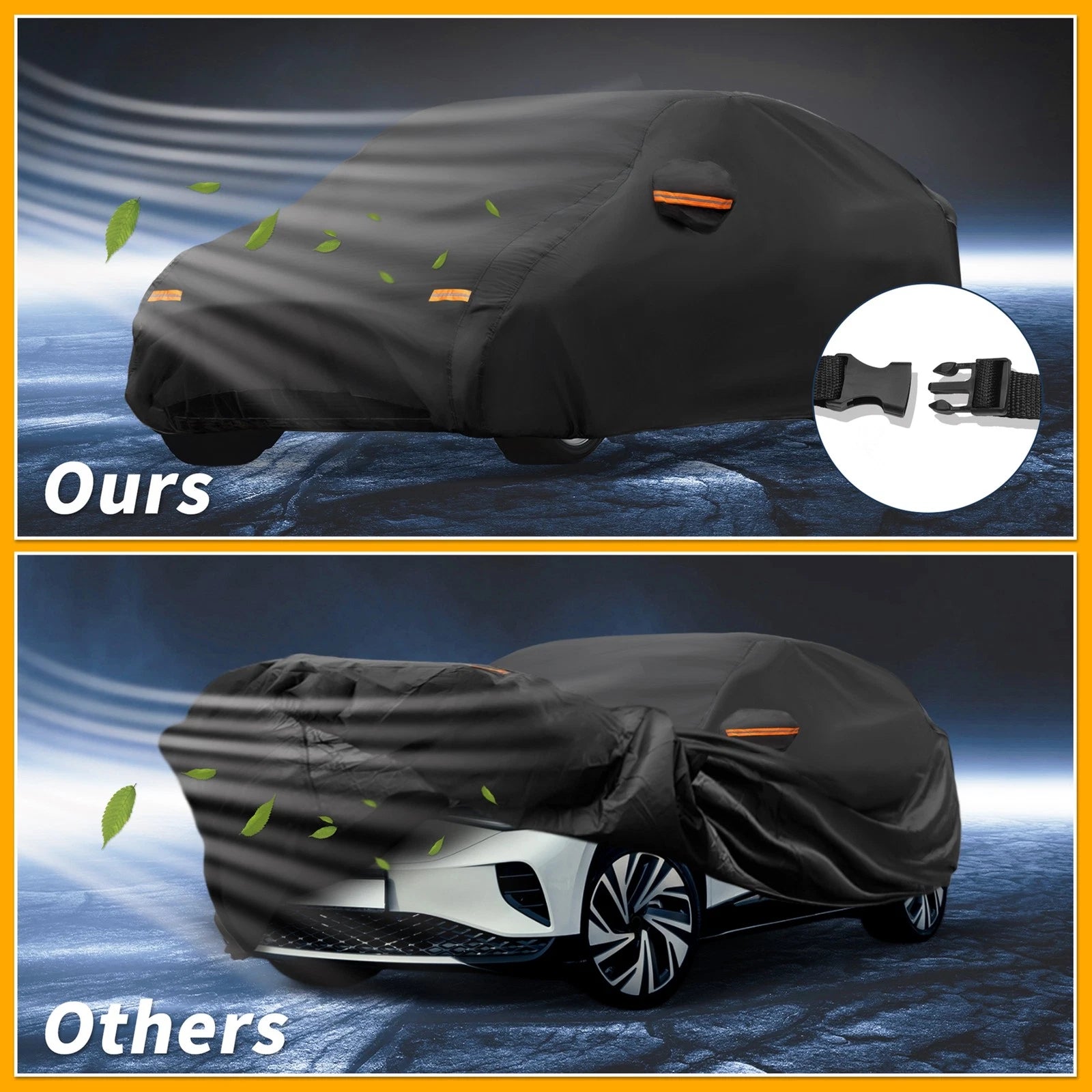 Car Cover Waterproof All Weather for Volkswagen ID.4 (2022–2024) 210D-PU