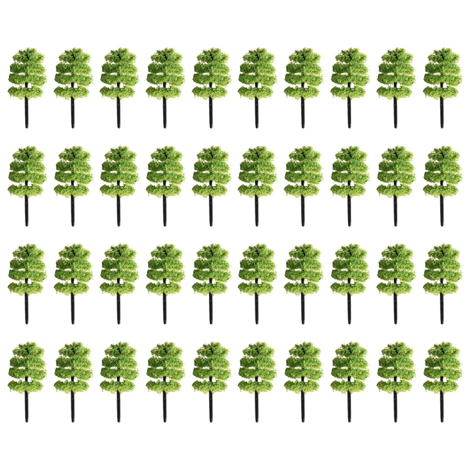 Model Tree Scenery 1:100 for Railroad (Plastic Decoration Accessories)