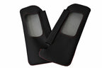 2PC Leather Sunvisors for Acura RSX (2002–2006) Black Red Stitch