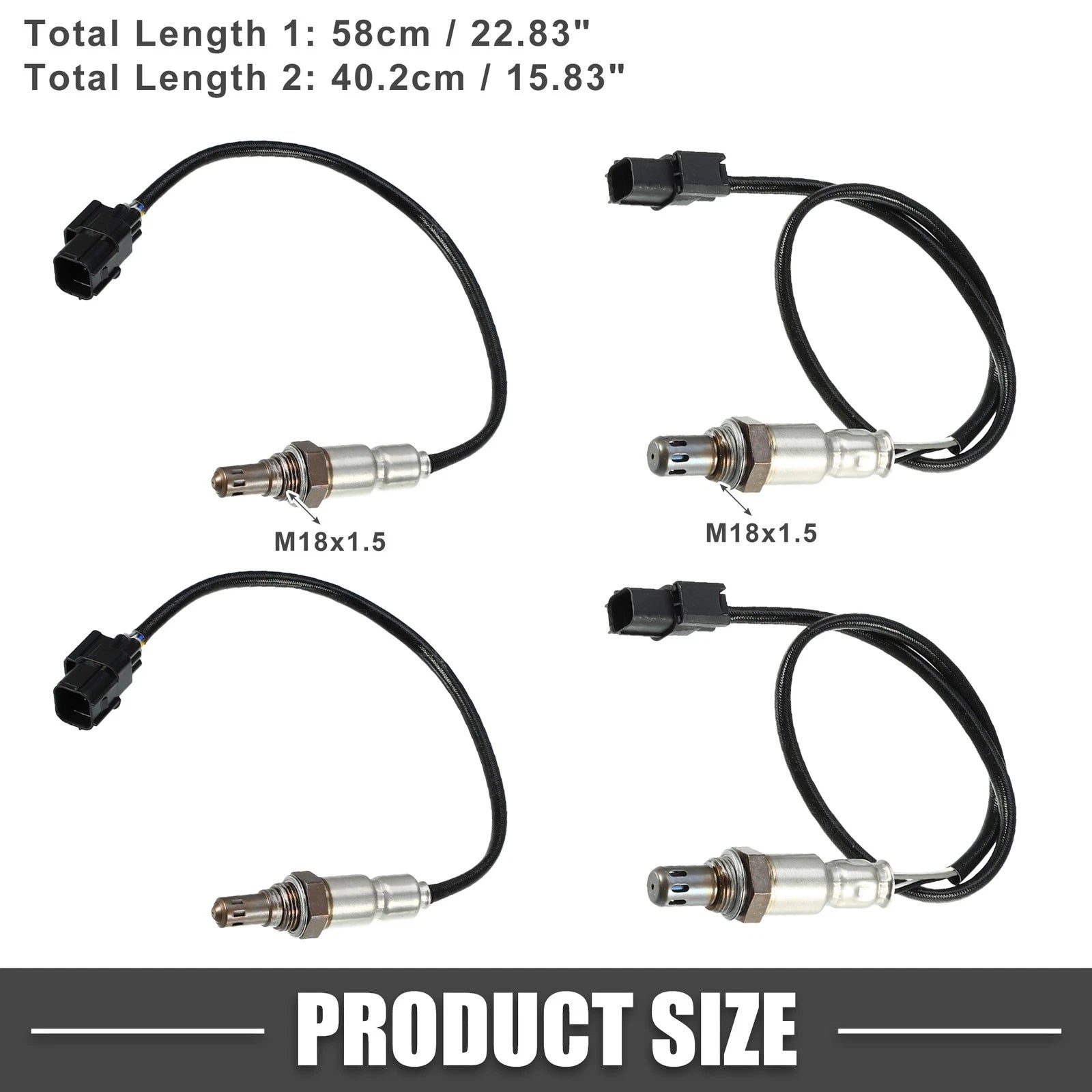 Set of 4 O2 Oxygen Sensors for Honda Odyssey (2011–2013) V6 3.5L