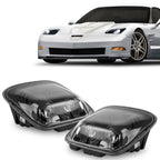 Replacement Projector Headlights for Chevy Corvette (1997–2004) Matte Black