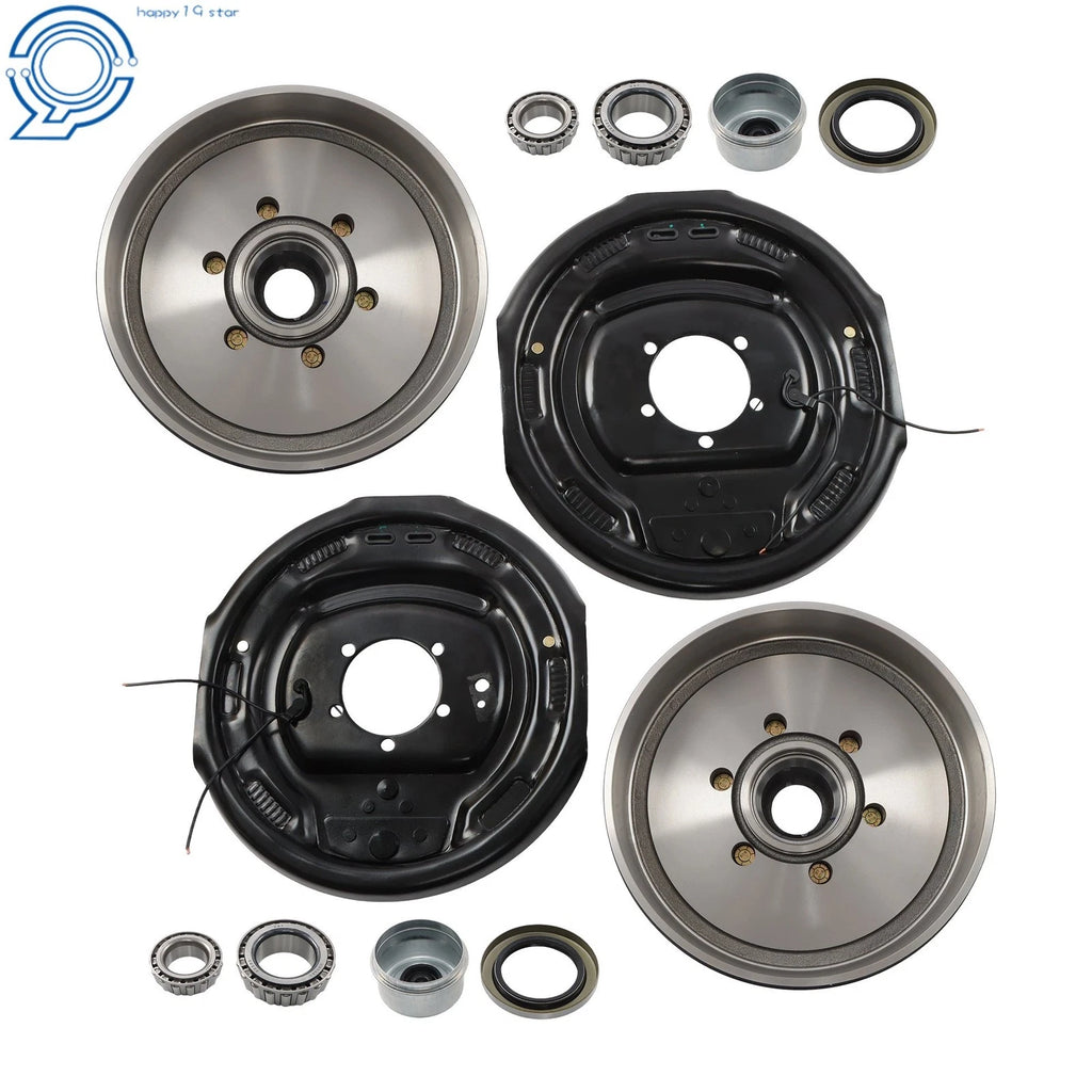 Set of 4 Trailer Hub Drum Kit 6 on 5.5" 12"x2" Electric Brake 6000Lb Axle