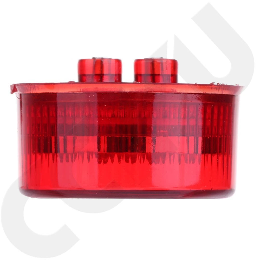Set of 4 LED Side Marker Lights for Trailer (2" Round, Red)