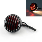 Round Motorcycle Tail Brake Light for Bobber Chopper (Custom Black)