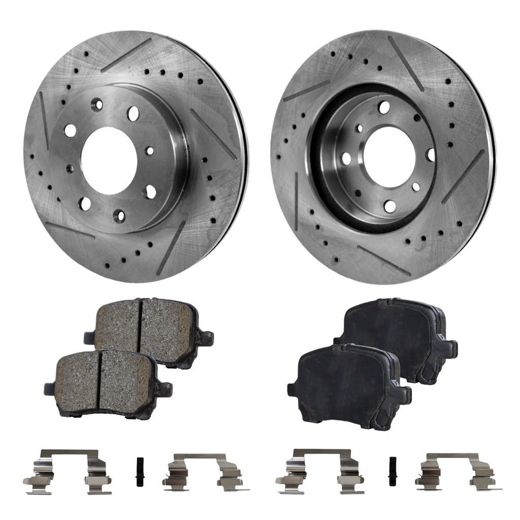 Front Brake Disc and Pad Kit for Pontiac G5 (2009)