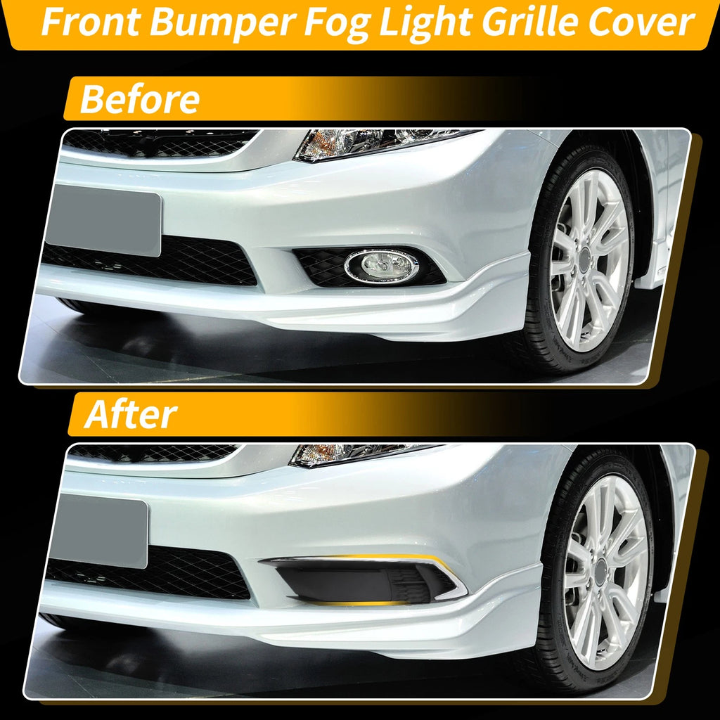 1 Pair Fog Light Grill for Honda Civic Coupe (2019–2021) 71185TBAA50