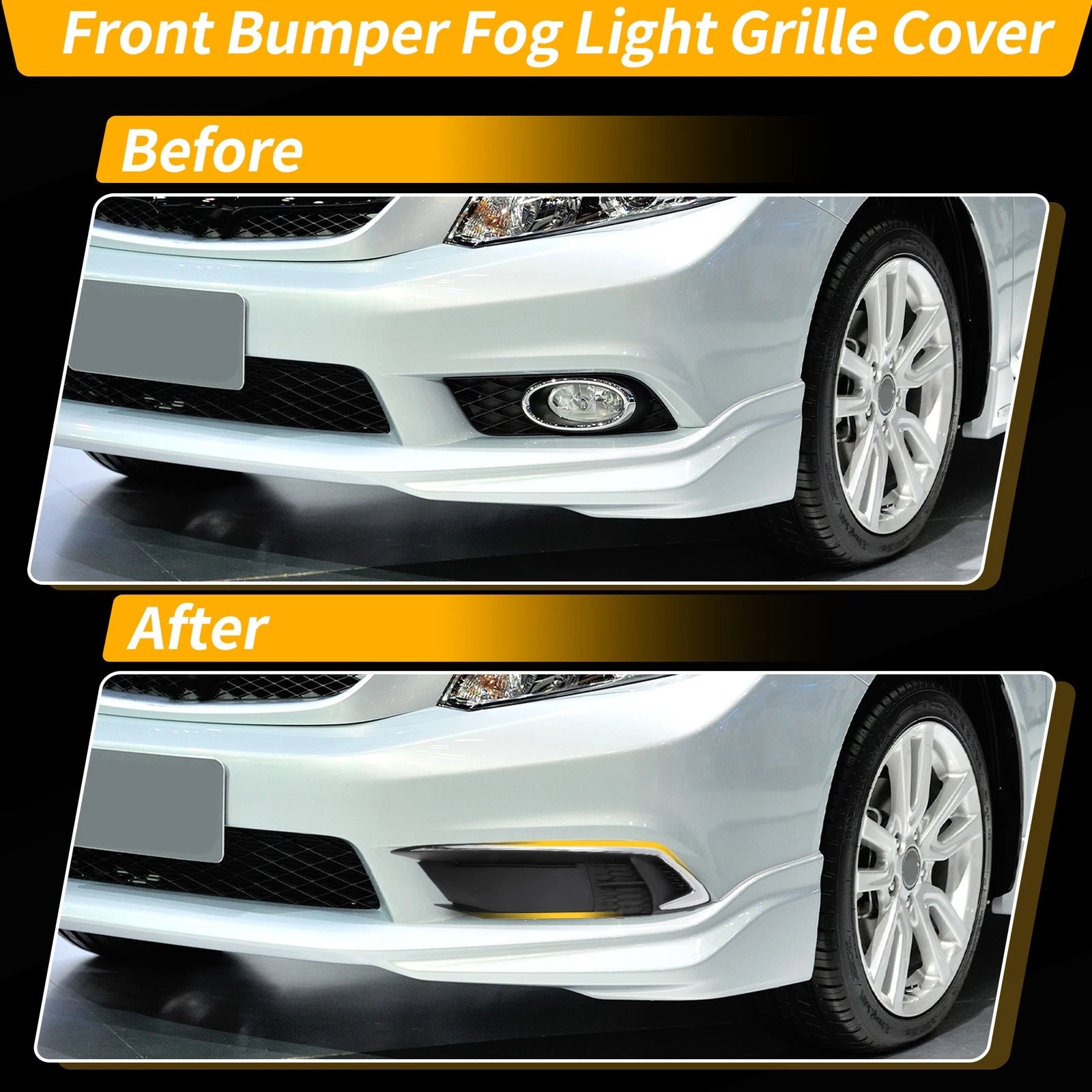 1 Pair Fog Light Grill for Honda Civic Coupe (2019–2021) 71185TBAA50