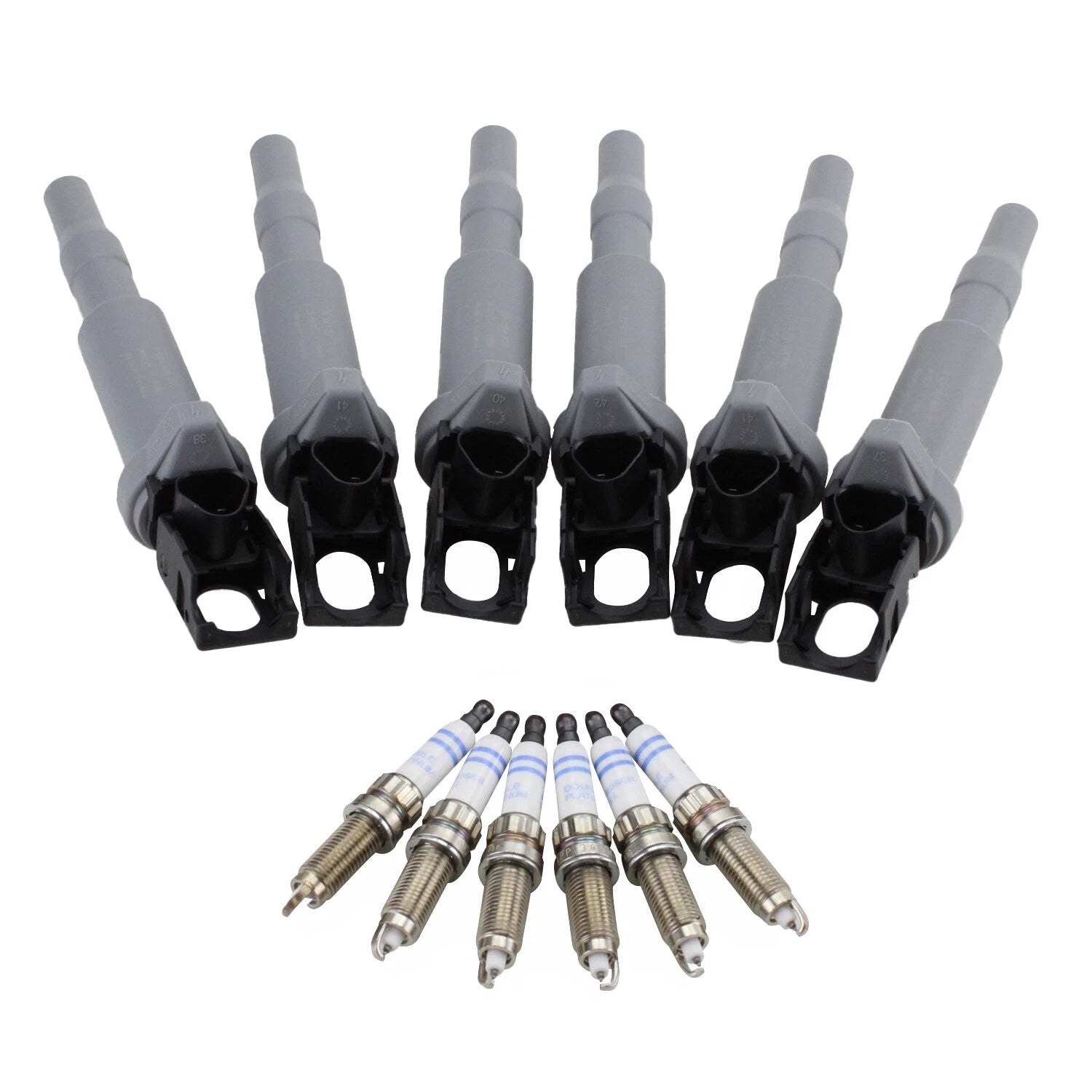 Set of 6 Ignition Coils & 6 Double Platinum Spark Plugs for BMW F30 F12