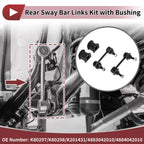 Set of 2 Rear Stabilizer Bar Links with Bushings for Toyota RAV4 (No.K80297)