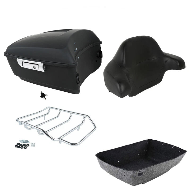 Matte King Trunk Backrest for Harley Touring Road Glide (2014–2026)