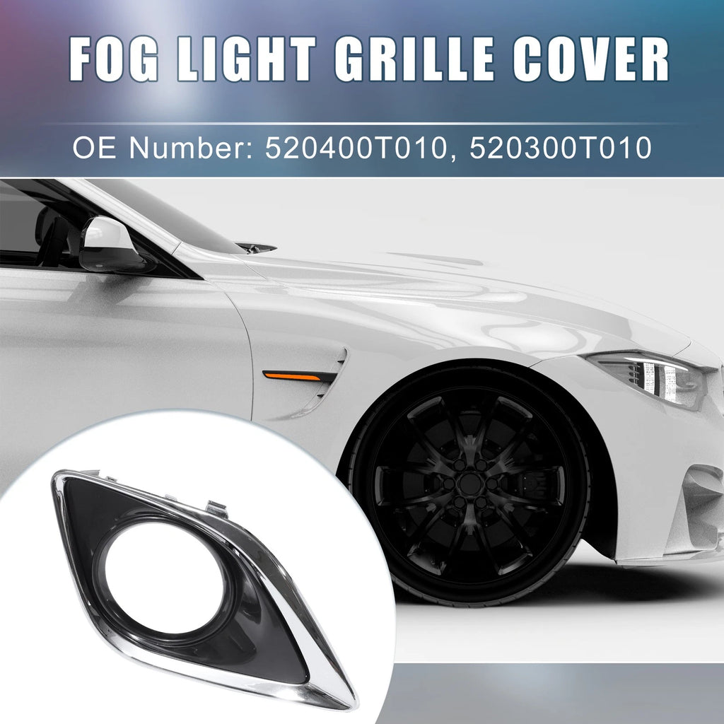 Set of 2 Fog Light Grille Covers for Toyota Venza (520400T010, 520300T010)