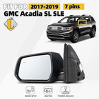 Left Side Door Mirror for GMC Acadia (2017–2019) Power Heated Blind Spot 7 Pin