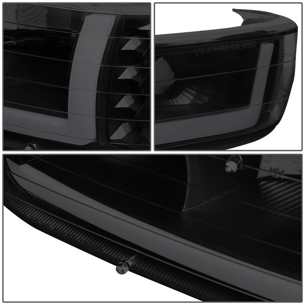 LED DRL Tinted Clear Side Headlight Bumper Lamp for Silverado (1999–2002)