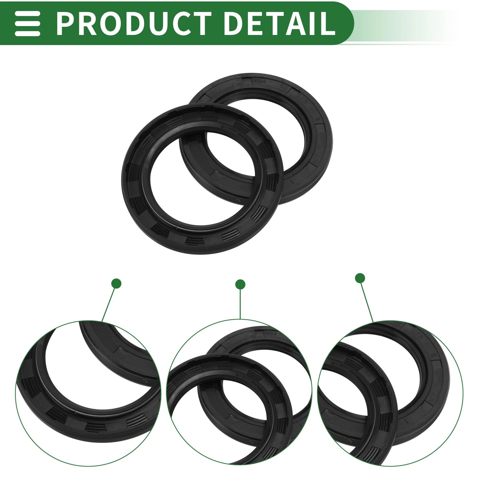 Oil Seal for Rotary Shaft (50x75x8mm) NBR Rubber High Pressure