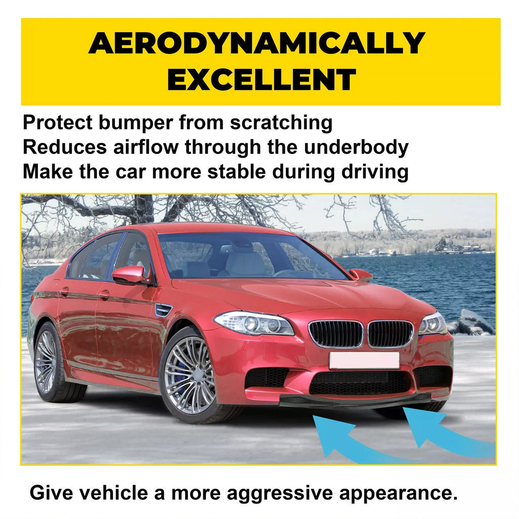 R Style Front Bumper Chin Lip Splitter for BMW F10 M5 (2012–2017)