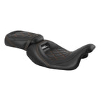 Driver & Passenger Seats for Harley CVO Road Glide (2009–2023) Black Orange