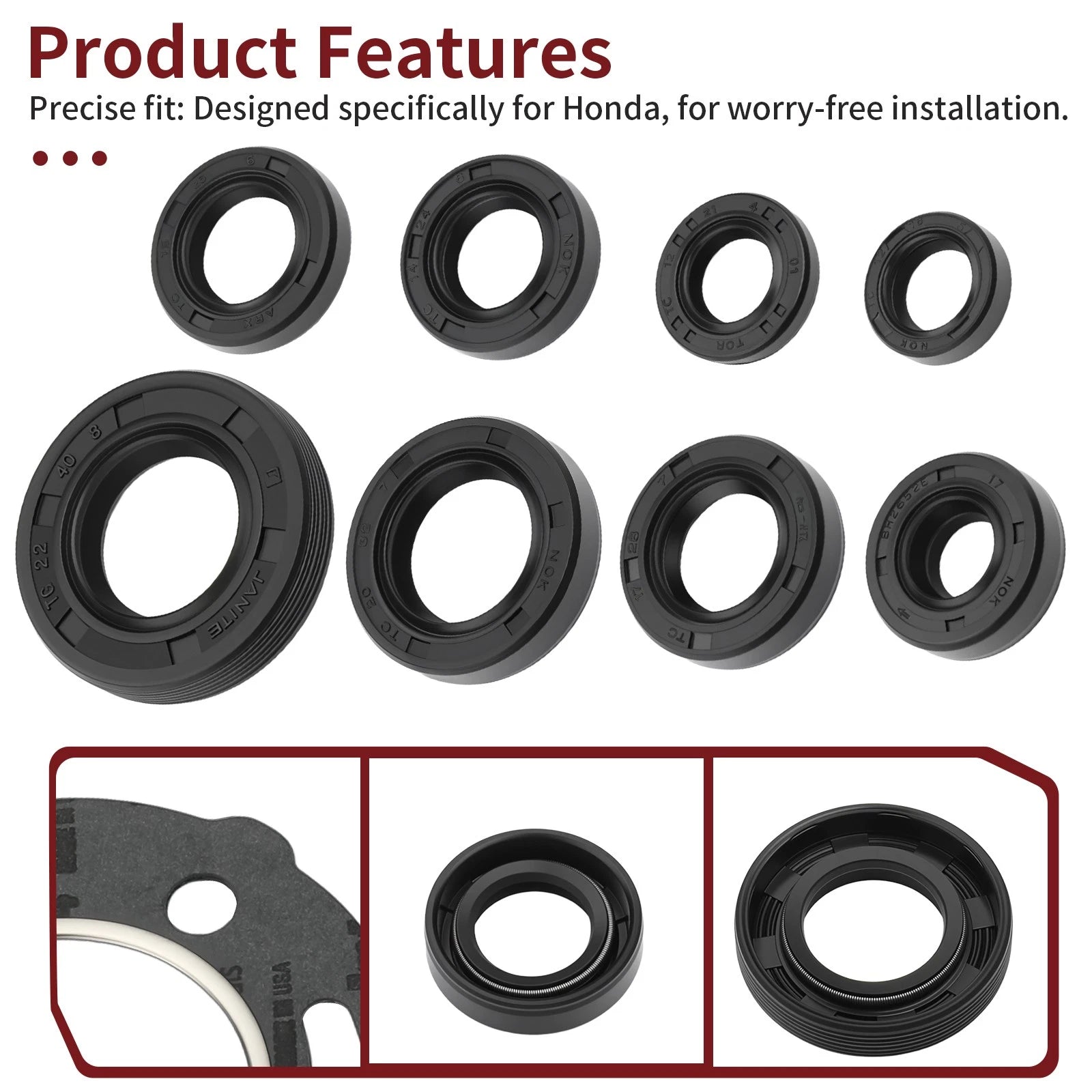 Complete Engine Gasket Kit with Oil Seal for Honda CR80R (1986–1991)