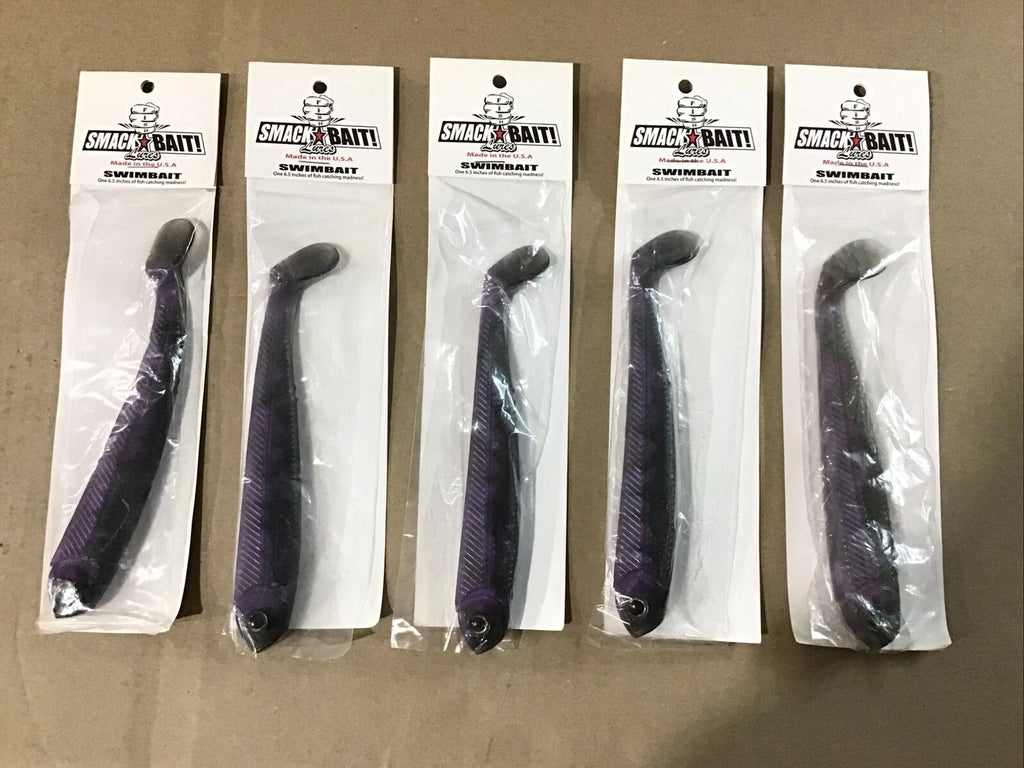 Set of 5 Betterways Smackbait 46 Swimbait 6.5" Anchovey SMACKBAIT646