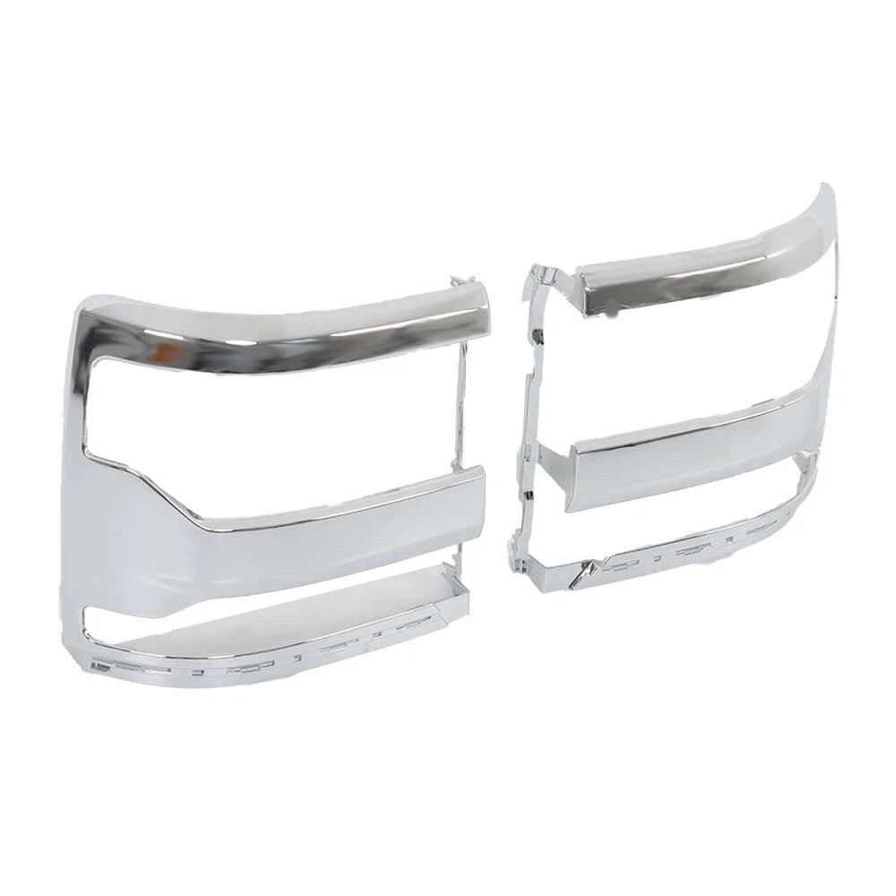 Chrome Headlight Trim Bezel Covers for Chevy Silverado 1500 (2016-2019)