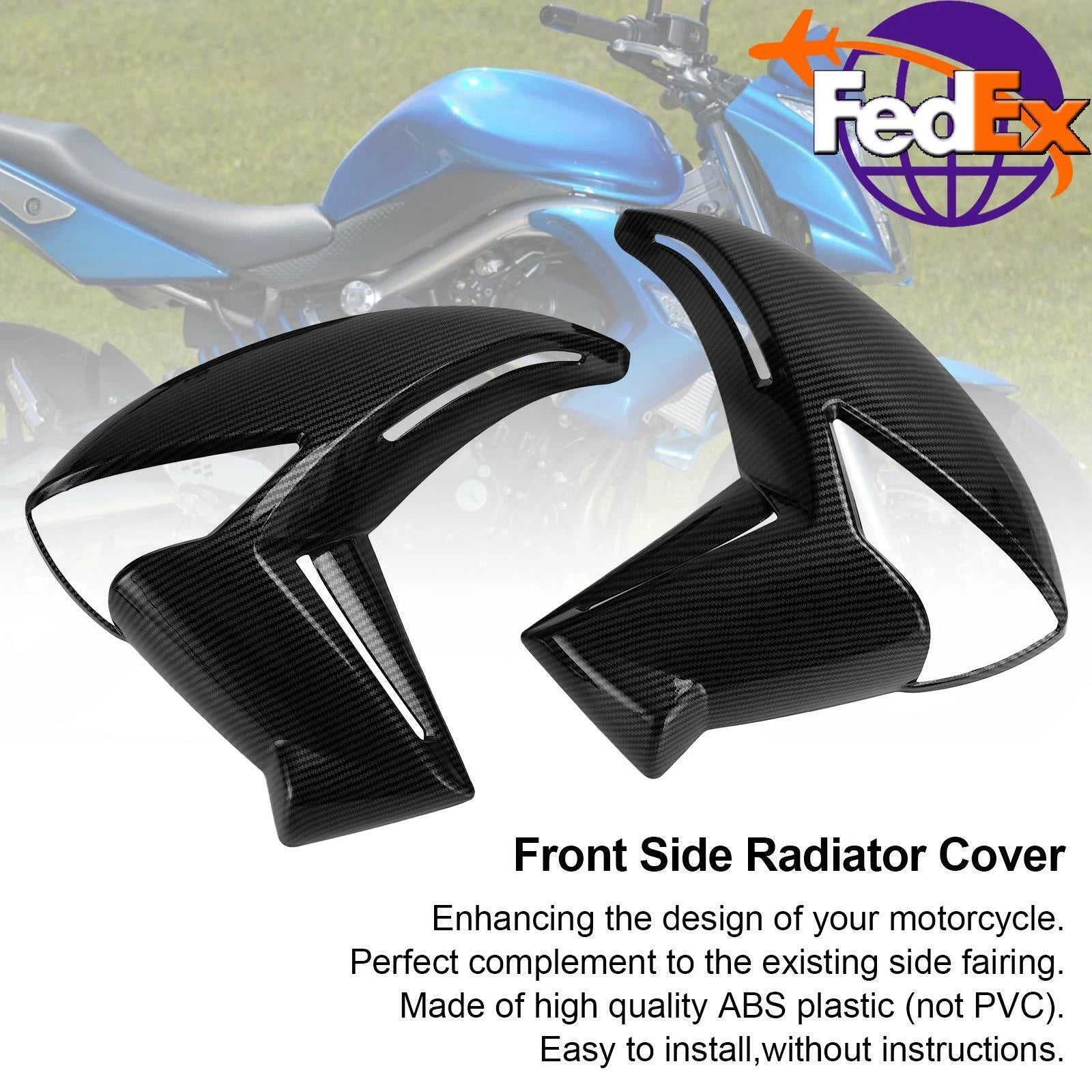Front Side Radiator Cover Panel for Kawasaki ER6N (2009–2011) N3