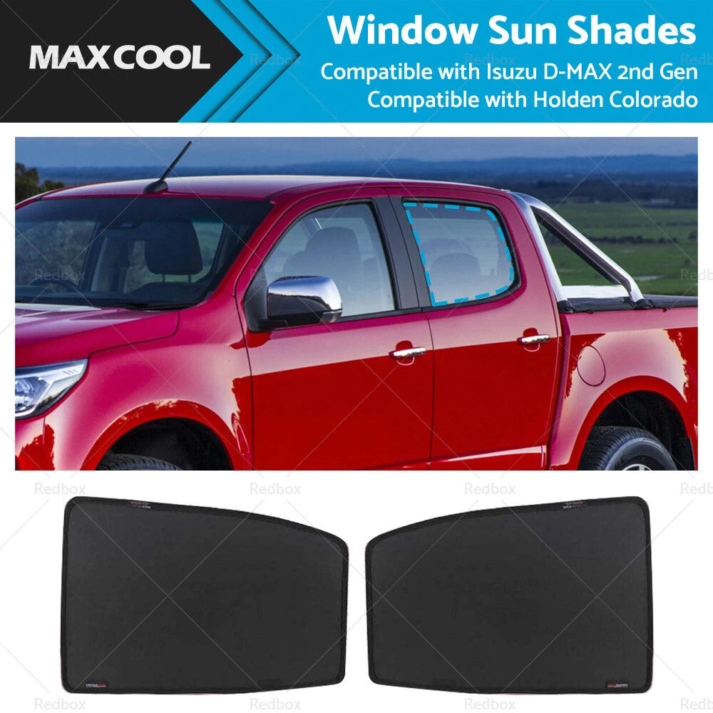 2X Rear Window Sun Shade for Holden Colorado RG (2012–2020)