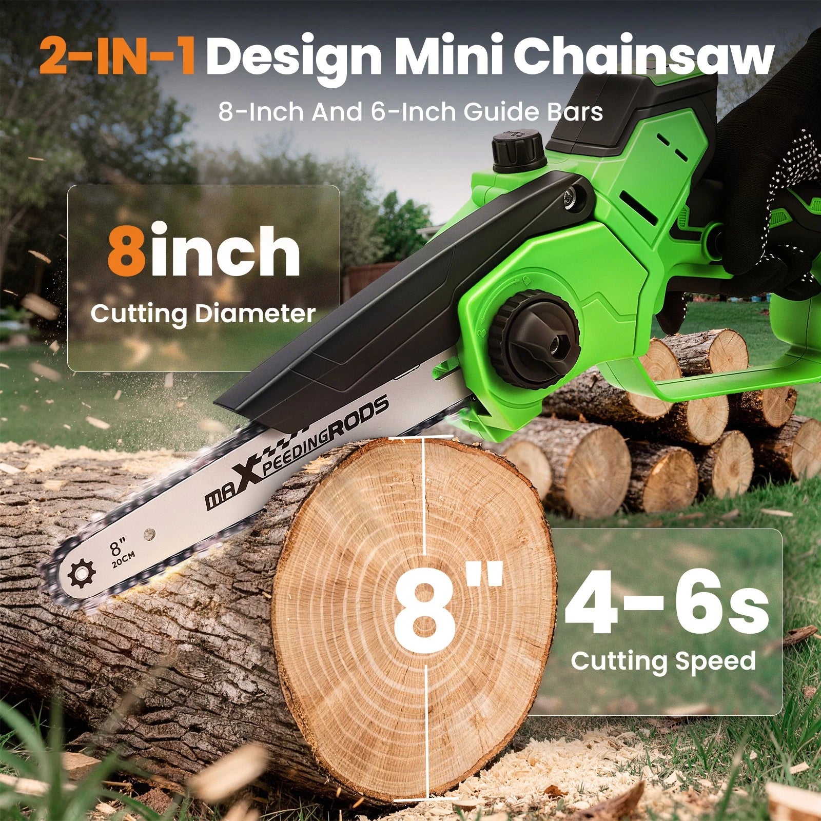2 Battery for Mini Electric Chain Saws (Cordless, Handheld)
