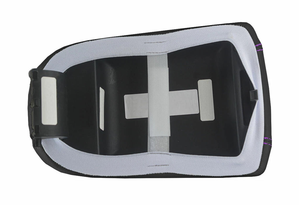 Console Lid Pull Over Cover Leather for Kia Sportage (2011–2016) Purple Stitch