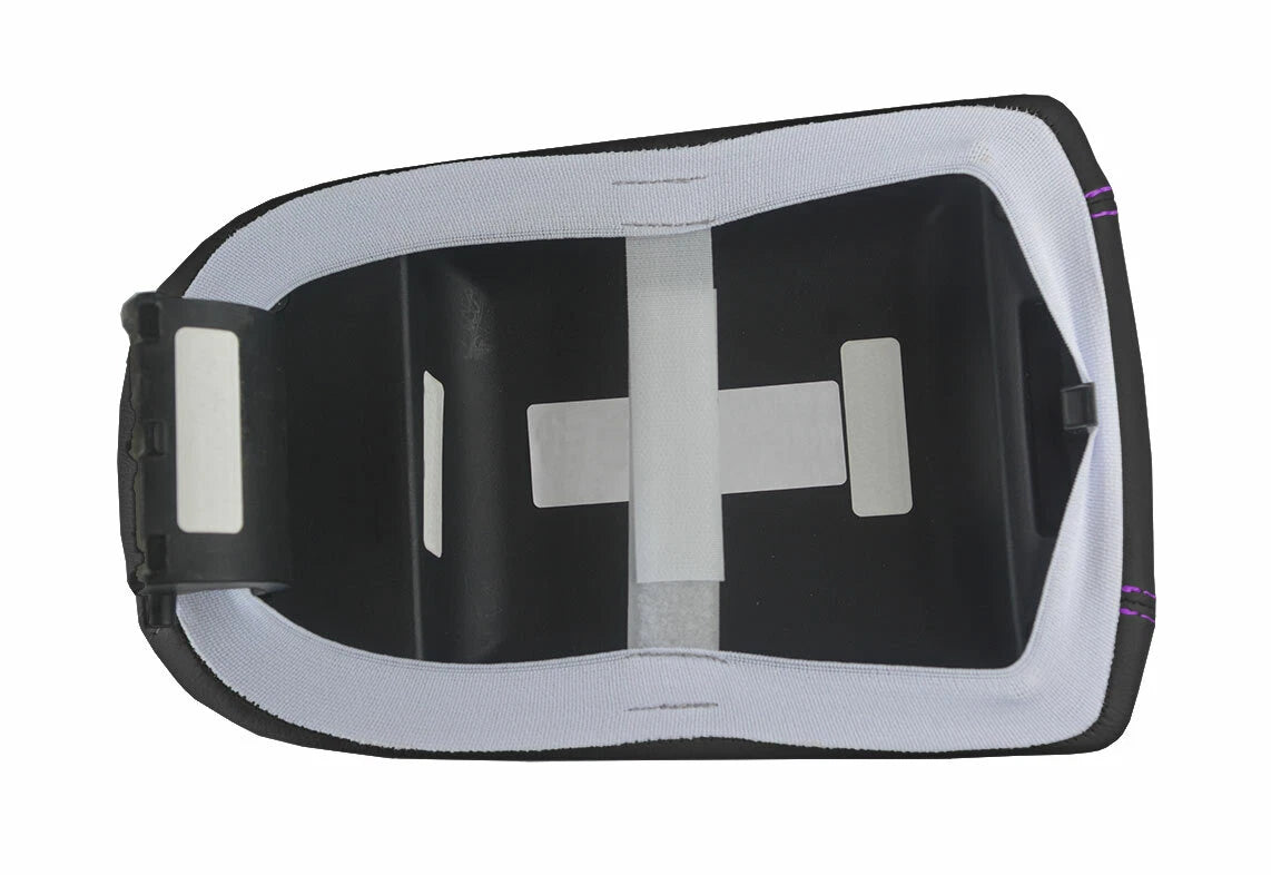 Console Lid Pull Over Cover Leather for Kia Sportage (2011–2016) Purple Stitch