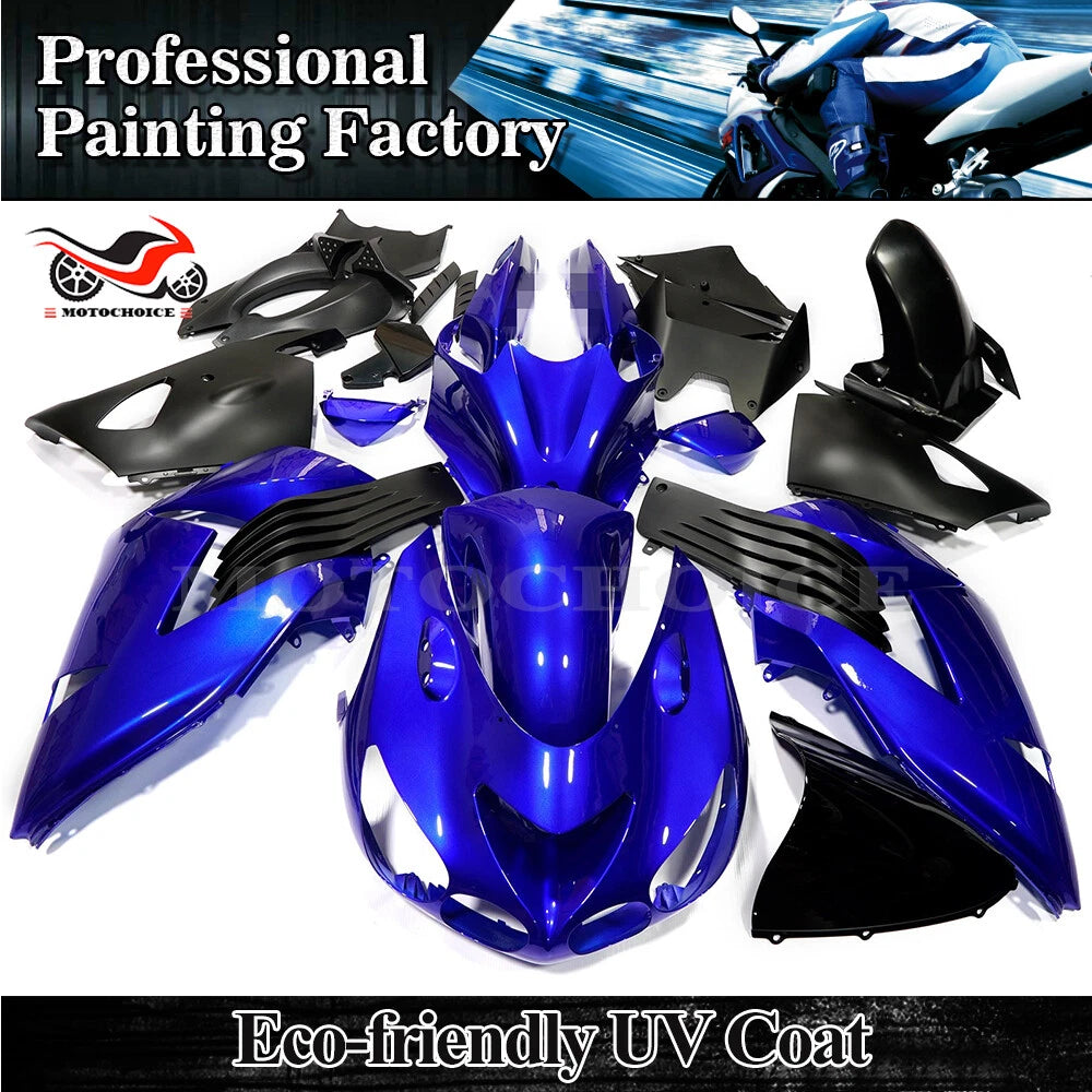 Glossy Blue Fairing Kit Bodywork ABS for Kawasaki Ninja ZX14 ZX14R (2006–2011)