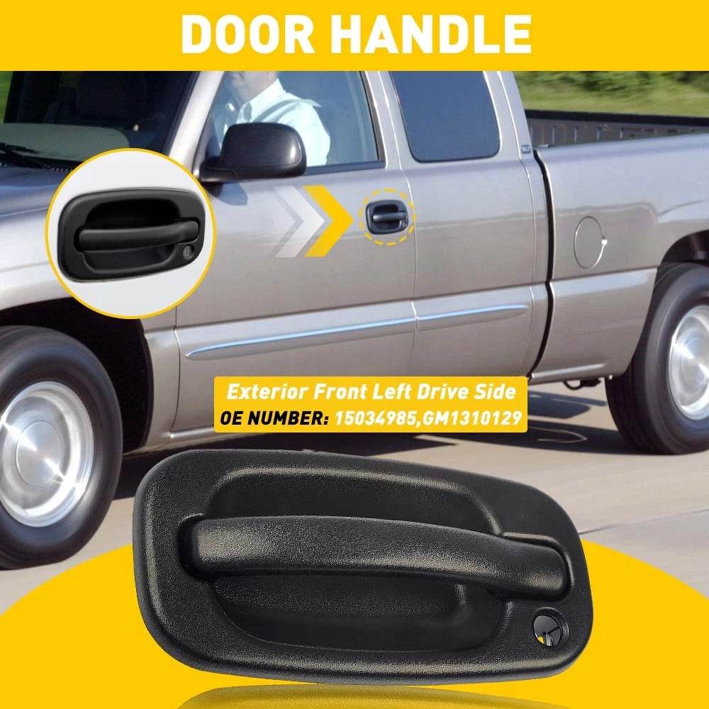 Exterior Front Left Door Handle with Key Hole for Silverado (1999–2006) GM1310129