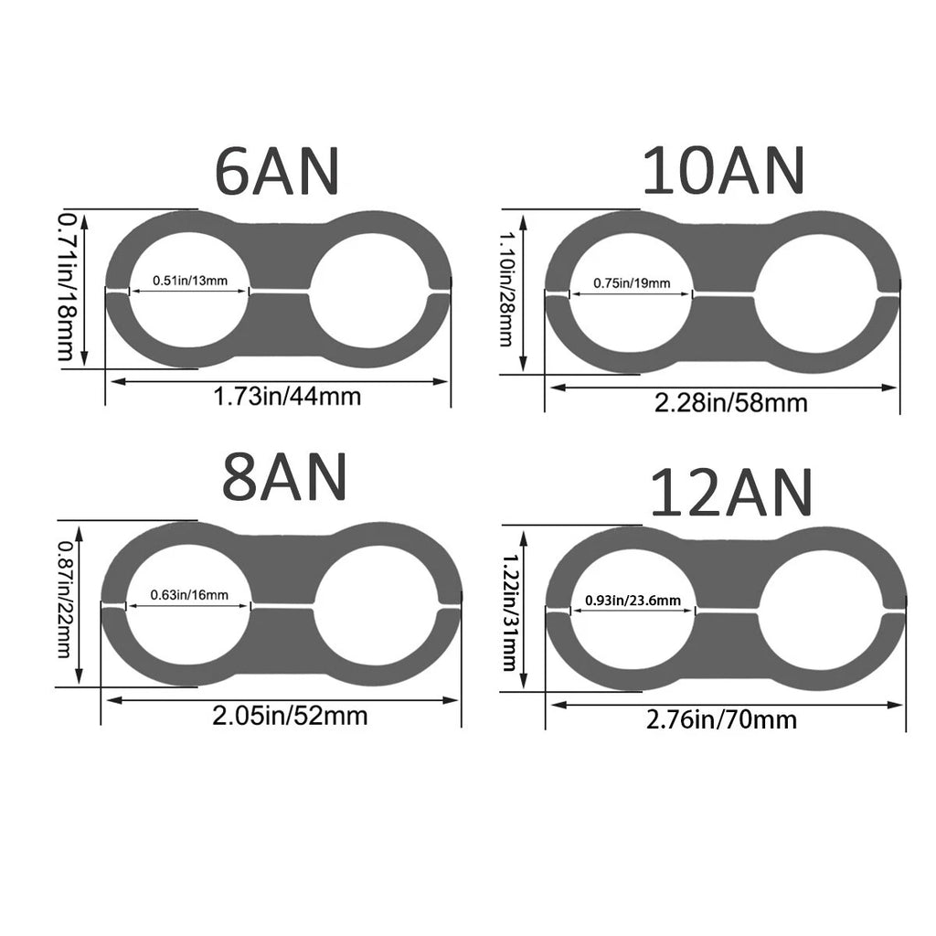 Hose Separator Clamp Fitting Connector Bracket Adapter for Universal (8-10)