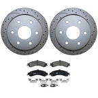 Rear Brake Kit 325mm Drilled Rotors & TRW Ceramic Pads for Silverado Sierra 1500 (2014–2019)