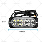 10X Amber White LED Strobe Light for Car Truck SUV (12V 24V)