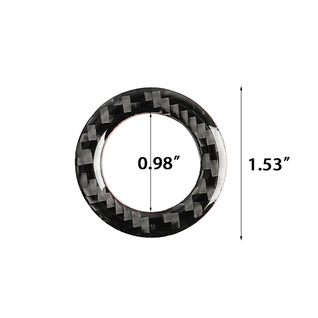 Real Carbon Fiber Engine Start Stop Push Button Ring Trim for Infiniti Q50 (2014-2019)